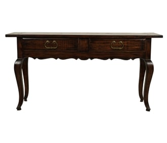 Bob Newhart: A Rustic Two-Drawer Sofa Table