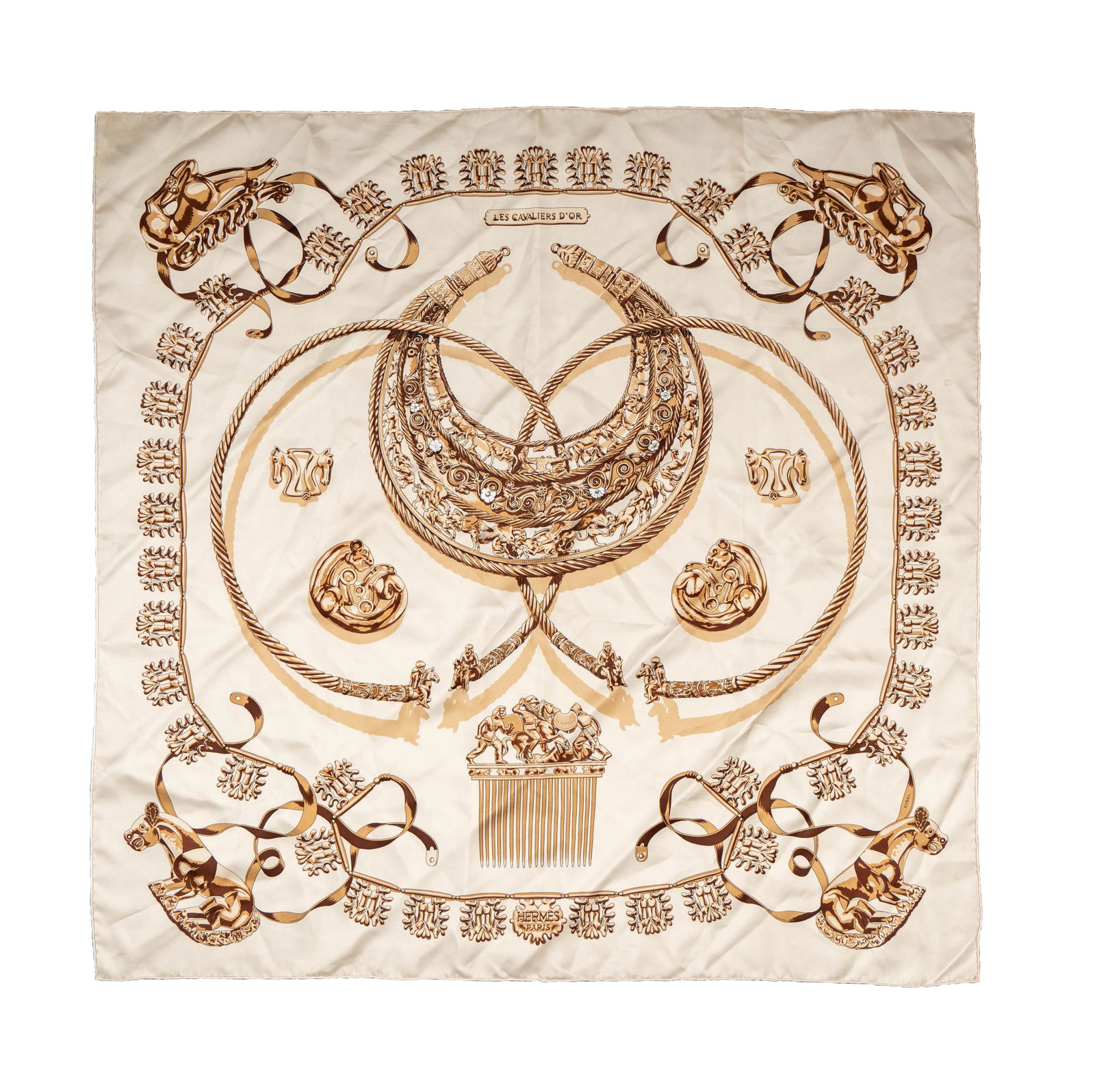 Bob Newhart: An Hermes Les Cavaliers D'Or Silk Scarf (1 of 13)