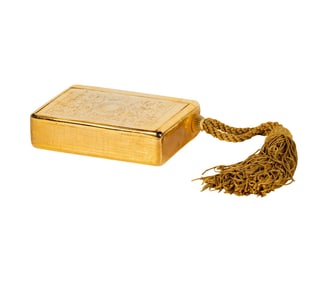 Bob Newhart: Judith Leiber Gilt Metal Minaudiere