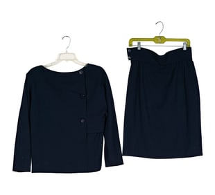 Bob Newhart: A Galanos Blue Skirt Suit