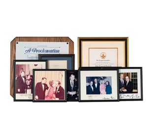 Bob Newhart: Collection of Framed Political Photos and Documents