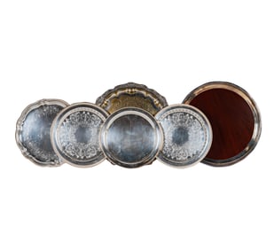 Bob Newhart: Six Silver Plated Serving Plates