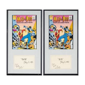 Bob Newhart: Two Framed Mad Dog Comic Book Covers