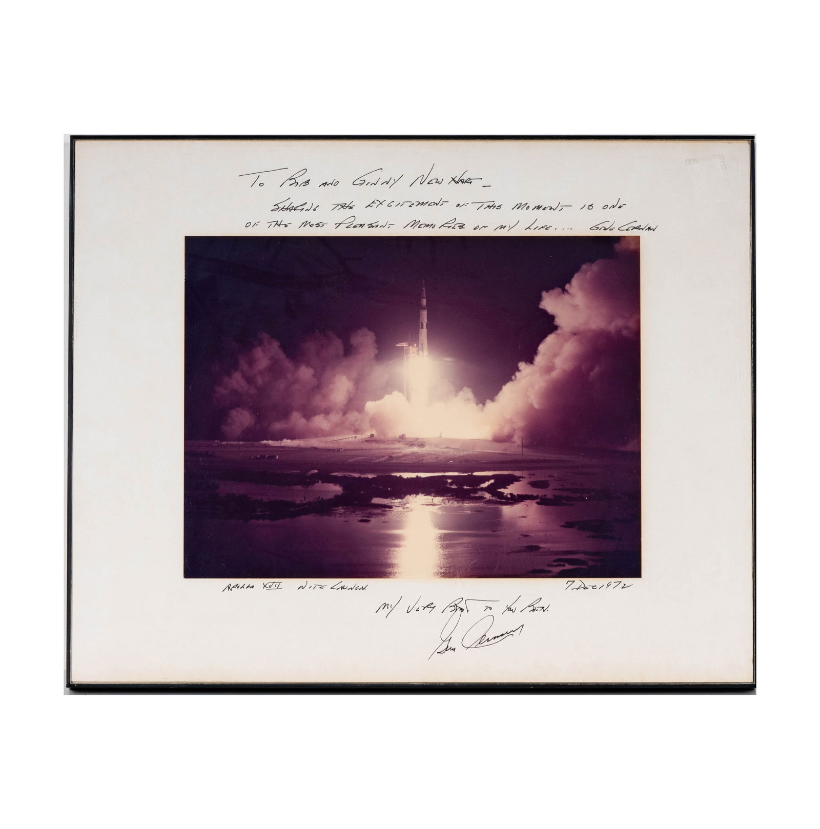 Bob Newhart: Apollo 17 Night Launch Dedicated Photograph (1 of 9)