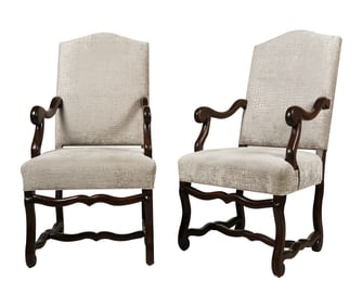 Bob Newhart: A Pair of Mahogany Frame Armchairs