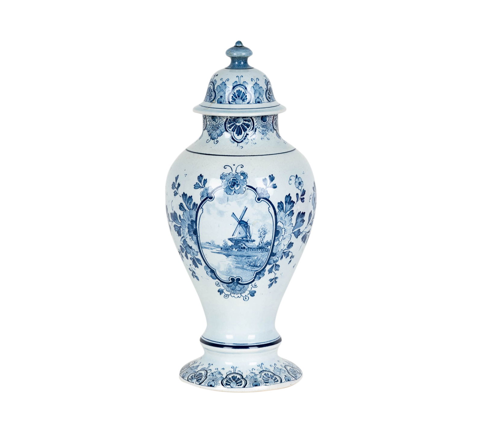 Bob Newhart: A Delft Porcelain Jar: signed underside 13 1/2 in. high (34.3 cm.) Provenance: From The Legendary Estate of Bob and Ginnie Newhart, celebrated icons of American entertainment. Bob Newhart, the groundbreaking comedian, actor