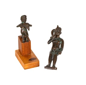 Bob Newhart: Two Egyptian Bronze Figures