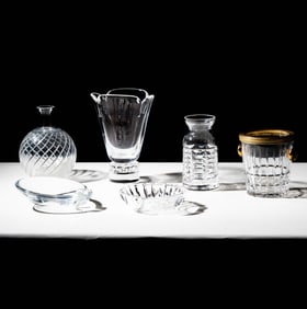 Bob Newhart: A Group of Designer Crystal Garnitures