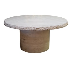 Bob Newhart: An Mid-Century Round Travertine Dining Table