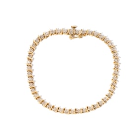 14 Karat Yellow Gold Diamond Bracelet