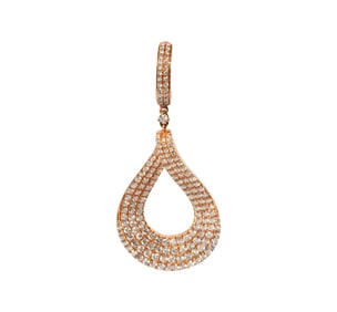 14 Karat Rose Gold and Diamond Pendant