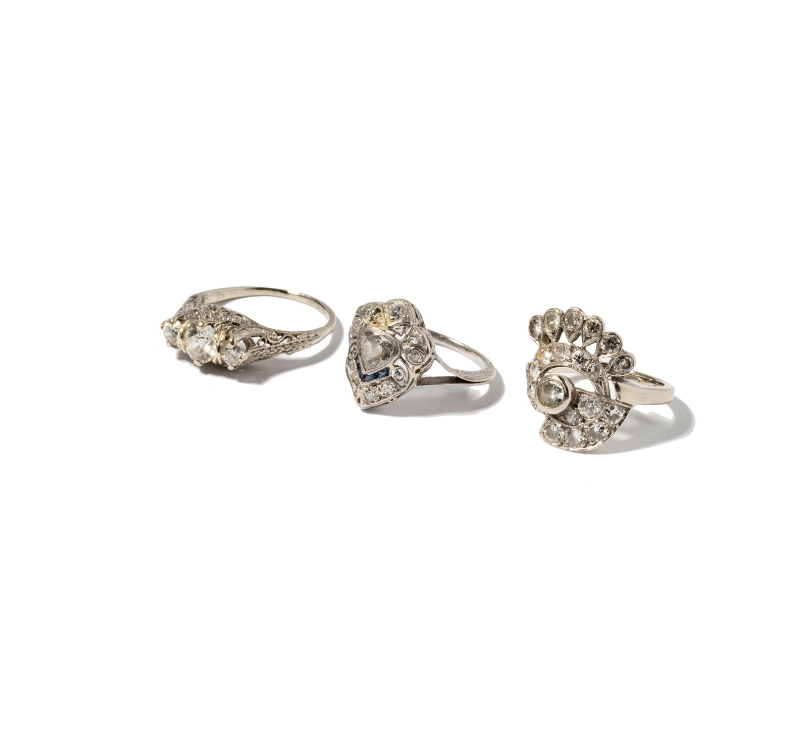 Three Platinum Diamond Rings (1 of 4)