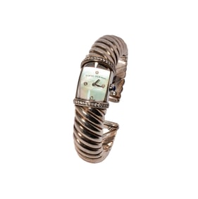 David Yurman Sterling Silver, Mother Of Pearl and Diamond Watch