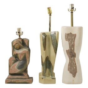 Three Marianna Von Allesch Ceramic Table Lamps