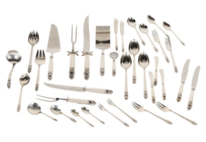An International Silver Co. Royal Danish Sterling Flatware Service for 24