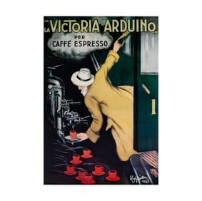 A Reproduction La Victoria Arduino Coffee Advertising Poster