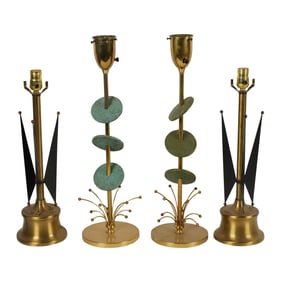 Two Pairs of Mid-Century Modern Table Lamps