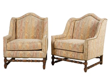 A Pair of Upholstered Armchairs