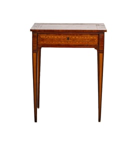 A Parquetry and Marquetry Side Table