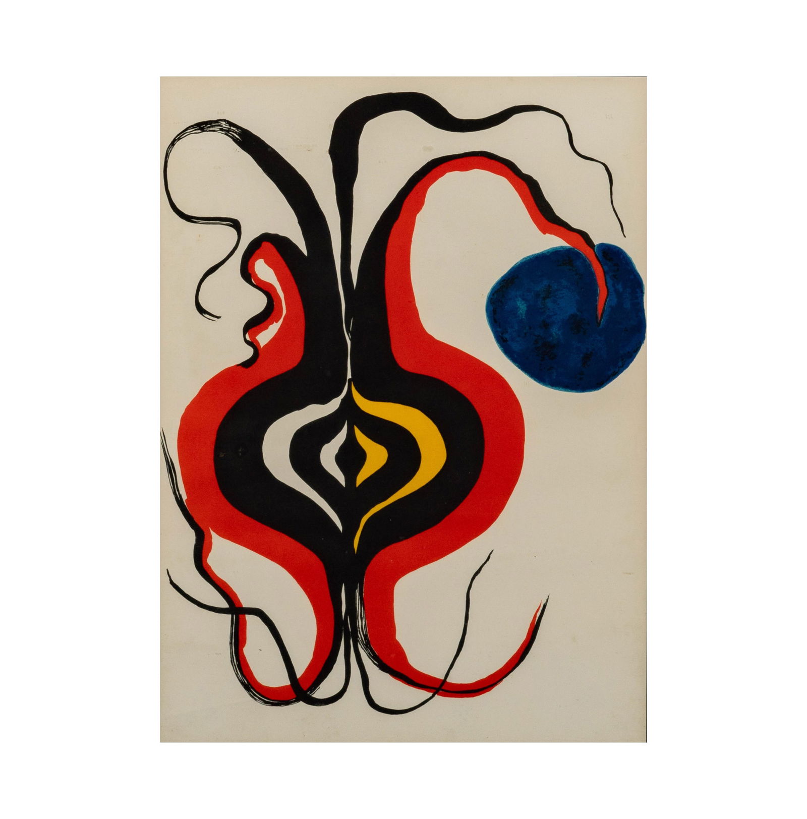 Alexander Calder, 1898-1976, The Onion: From Derriere le Miroir No. 156; lithograph in colors, 1966 Sheet: 15 x 11 in. (38.1 x 27.9 cm.) Frame: 22 x 18 in. (55.9 x 45.7 cm.)