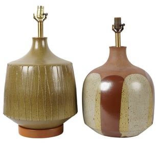 Two David Cressey Pottery Table Lamps