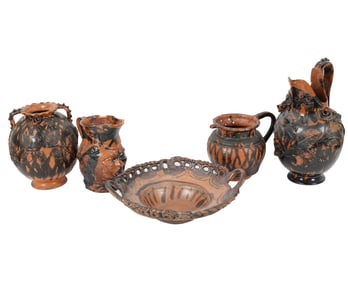 A Group of Five Primitive Ceramic Vessels