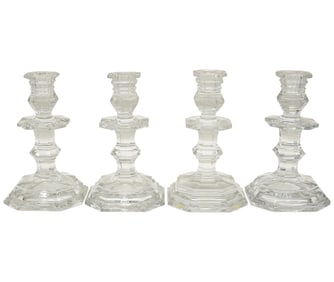 Four Baccarat Regence Candlesticks