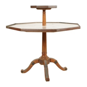 A French Marble-Top Tiered Dessert Table