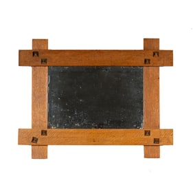 An Arts and Crafts Oak Mirror