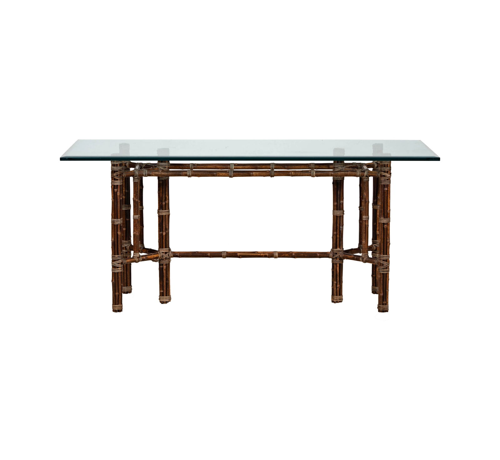 A McGuire Rattan Sofa Table (1 of 10)