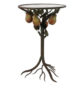 A Painted Tole Fruit Tree-Form Table