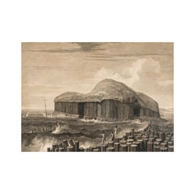 An Antique French Engraving of Fingal's Cave, Isle of Staffa
