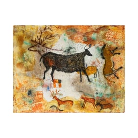 Margo Von Phul, 20th Century, Tribute to Caves at Lascaux, France