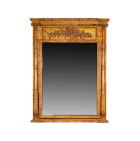 A Neoclassical-Style Painted Wood Wall Mirror