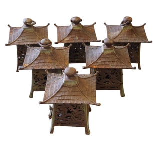 A Set of Six Pagoda-Form Lanterns