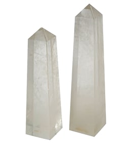 Two Rock Crystal Obelisks