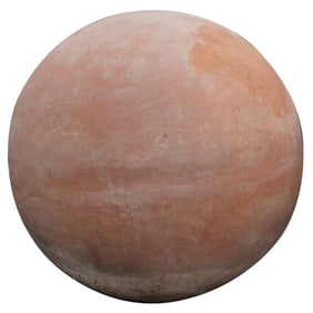 A Terracotta Garden Sphere