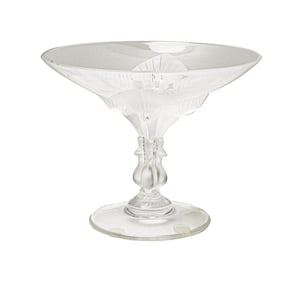 A Lalique Glass Footed Bowl