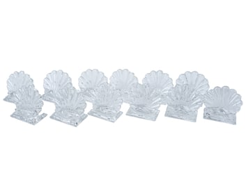 12 Baccarat Bambous Glass Place Card Holders
