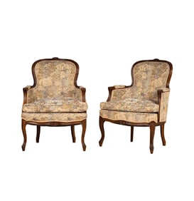 A Pair of Louis XV-Style Bergeres