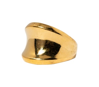 18 Karat Yellow Gold Hollow Ring