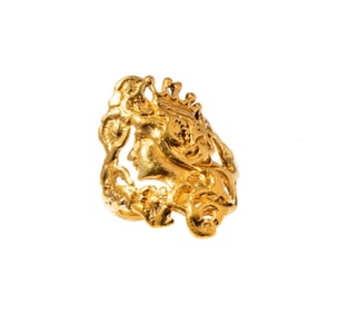 High Karat Yellow Gold Ring