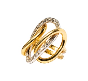 Garavelli, 18-Karat Yellow and White Gold Diamond Ring
