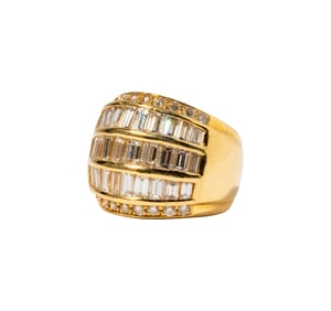 18 Karat Yellow Gold Diamond Band Ring