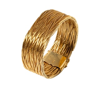 Weiss Gold 18 Karat Yellow Gold Woven Bracelet