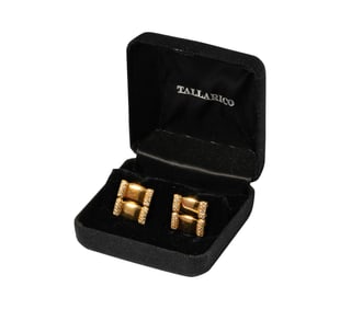 18-Karat Yellow Gold Diamond Cufflinks