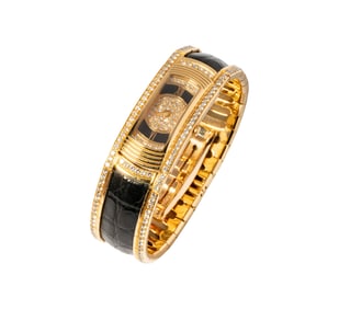 Mauboussin, 18-Karat Rose Gold Diamond and Onyx Watch