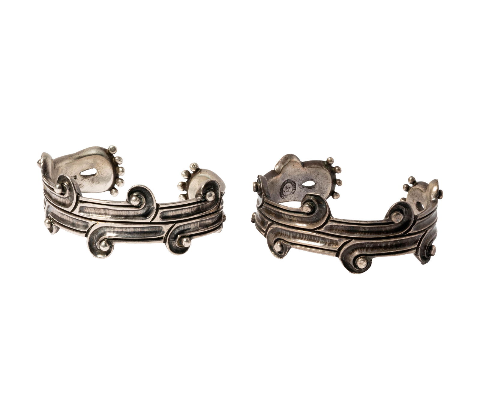 William Spratling Two Sterling Silver Wave Cuffs (1 of 9)