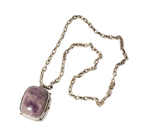 William Spratling Sterling Silver Amethyst Locket