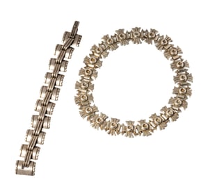 Hector Aguilar Sterling Silver Sterling Silver Necklace and Bracelet
